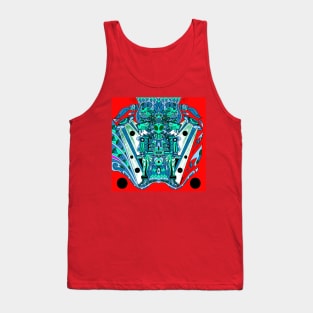 alien warfare in mayan spaceship ecopop pattern mandala Tank Top